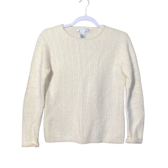 pursuits, ltd. Lambs Wool/Rabbits Fur Blend Cable Knit Sweater Women's Size S - Picture 1 of 11